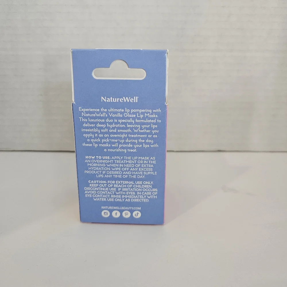 Nature Well Vanilla Glaze Hydrating Lip Mask Shea Butter  & Coconut [ 2×2 Pack]